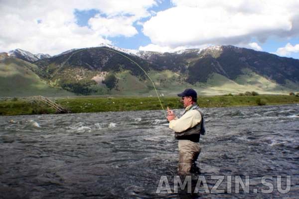 Рыбалка с эхолотом на горной речке