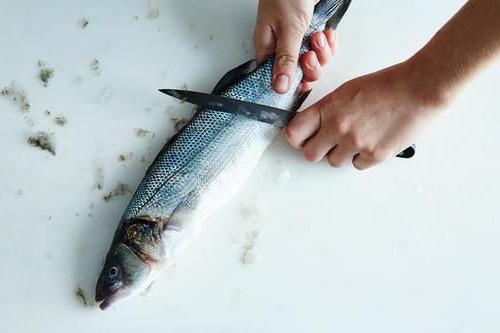 чистка рыбы от чешуи 
