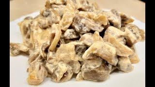 Шампиньоны Жареные на Сковороде со Сметаной/Жареные Грибы в Сметанном Соусе/Как Жарить Шампиньоны Шампиньоны Жареные на Сковороде со Сметаной/Жареные Грибы в Сметанном Соусе/Как Жарить Шампиньоны