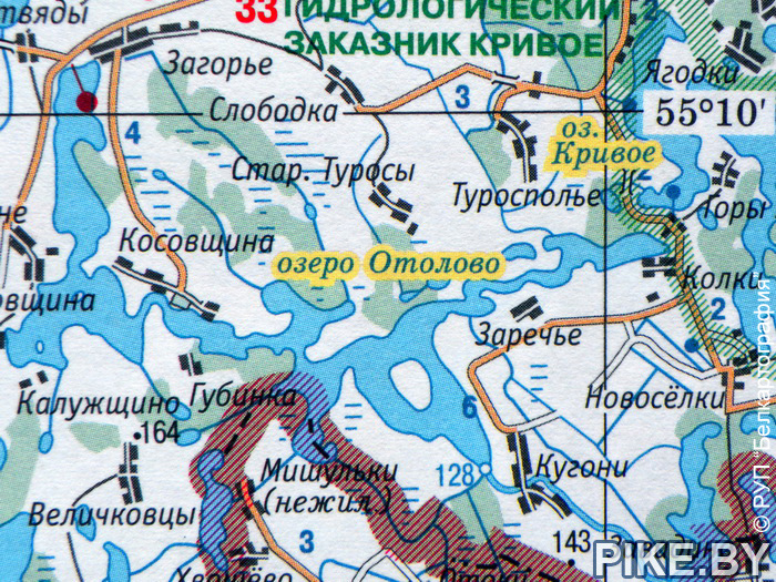 Озеро Отолово карта