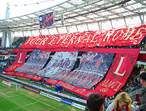 Inside the stadium Lokomotiv in Moscow