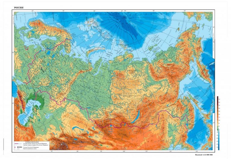 Физическая карта россии в хорошем качестве реки